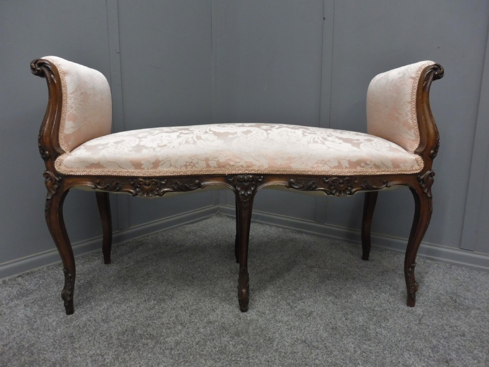 VICTORIAN MAHOGANY WINDOW SEAT OR STOOL View II