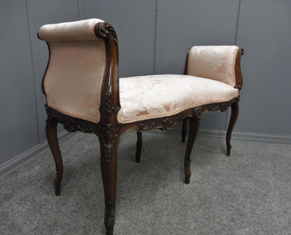 VICTORIAN MAHOGANY WINDOW SEAT OR STOOL View III