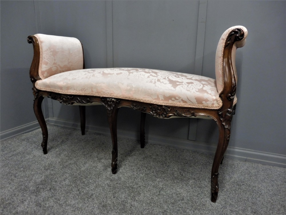 VICTORIAN MAHOGANY WINDOW SEAT OR STOOL View V