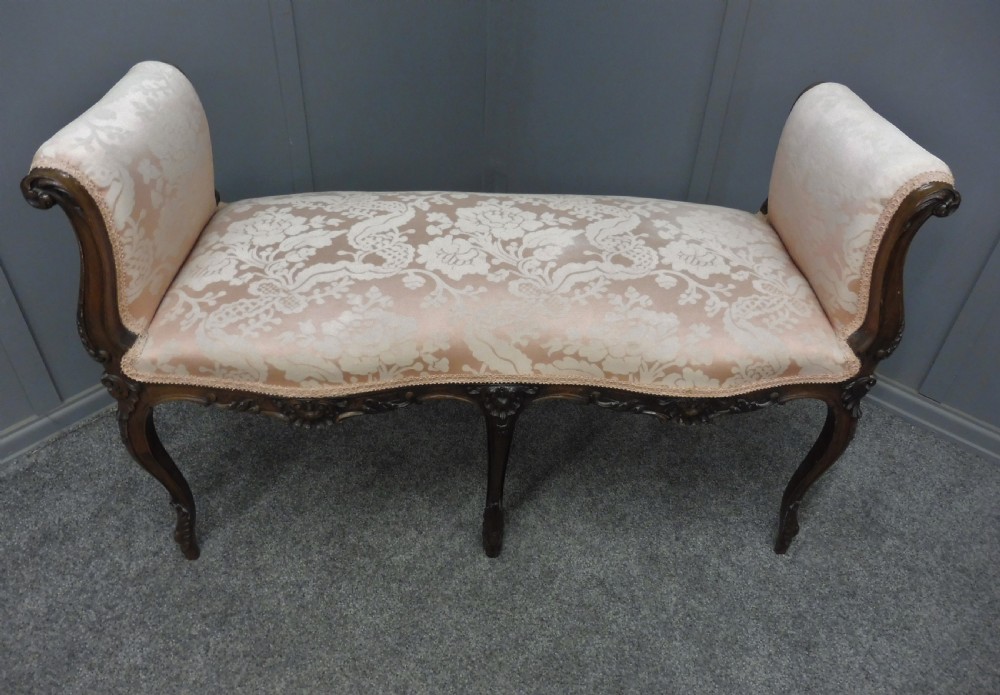 VICTORIAN MAHOGANY WINDOW SEAT OR STOOL View VI