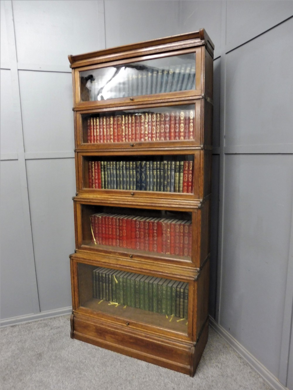 TALL GLOBE WERNICKE STYLE SECTIONAL BOOKCASE