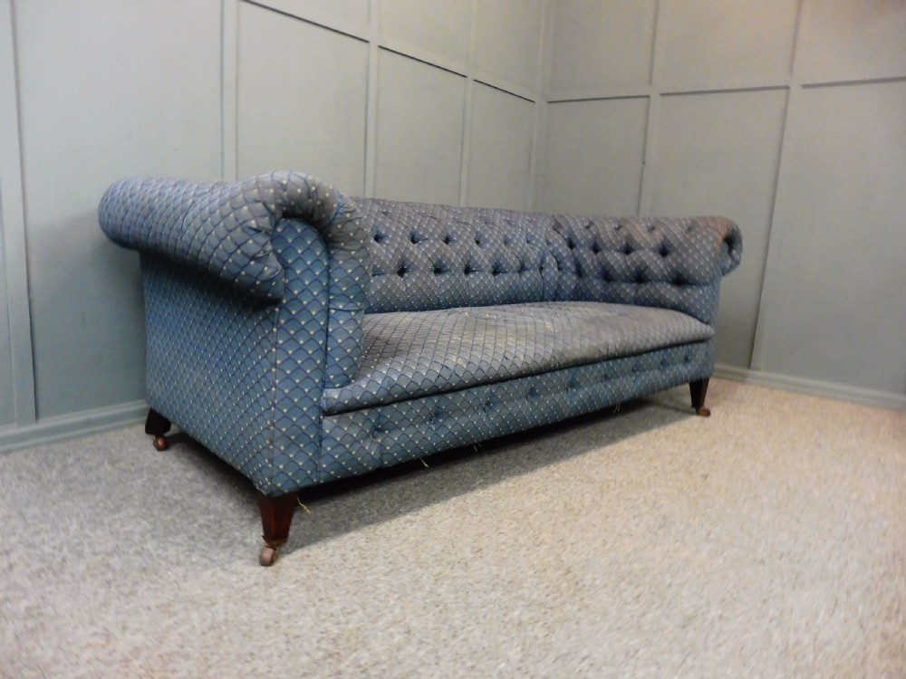 LATE VICTORIAN CHESTERFIELD SOFA FOR RECOVERING View II
