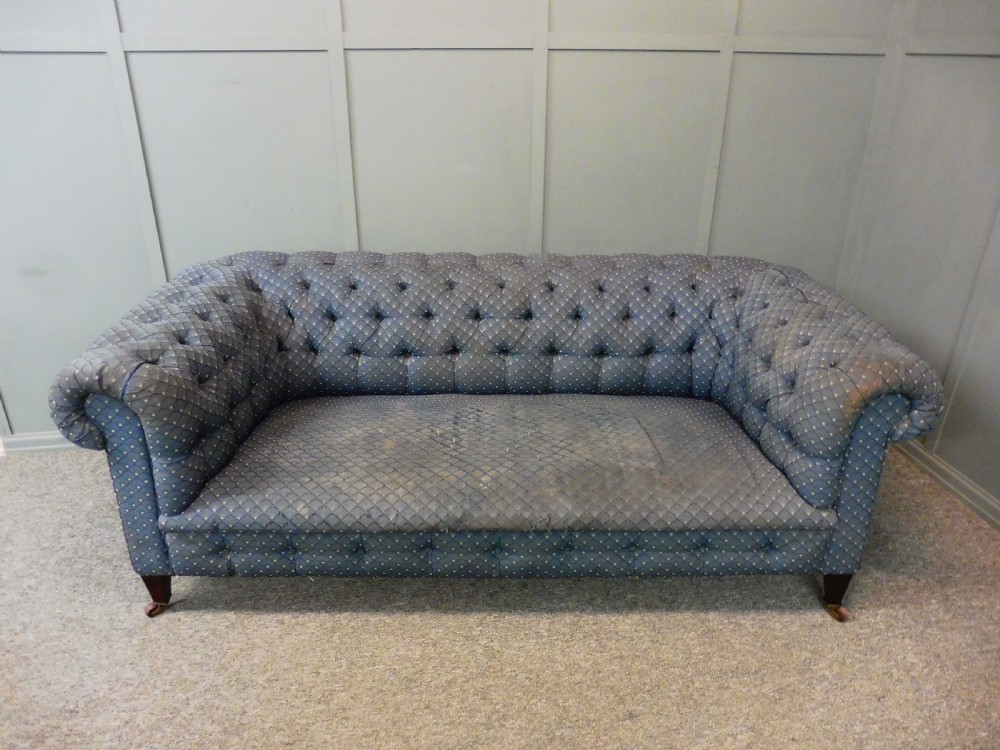 LATE VICTORIAN CHESTERFIELD SOFA FOR RECOVERING View VI