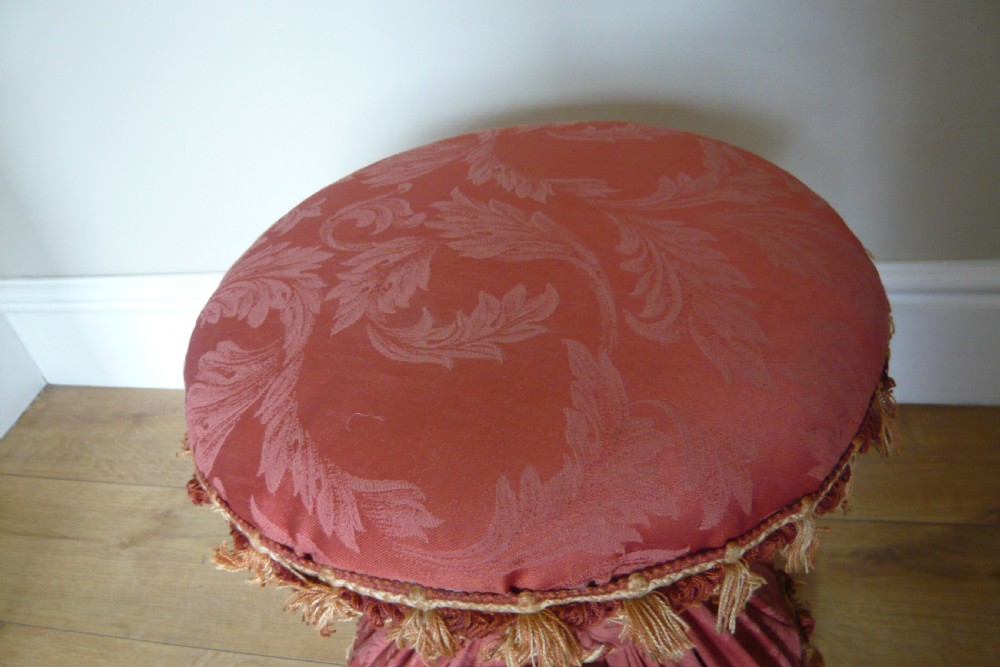 Rosewood Waisted Stool Mid Victorian c1850-1870 View III