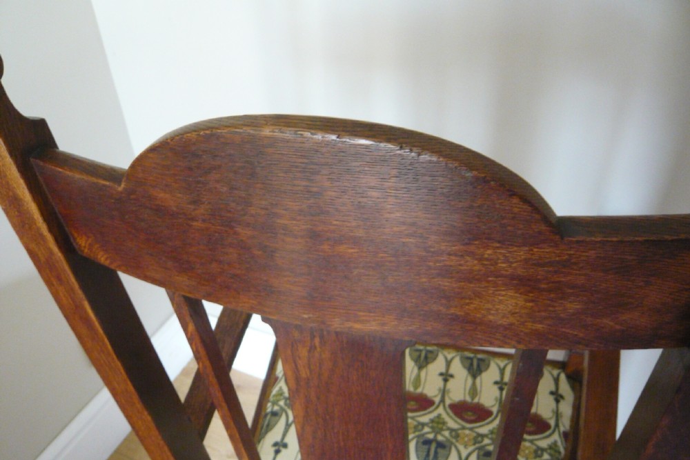 Art Nouveau Oak Carver Armchair c1910 View V