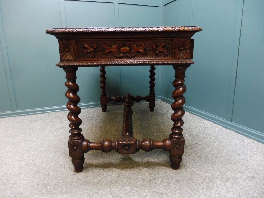 19TH CENTURY CARVED OAK DESK USED IN TV SERIES GENTLEMAN JACK View VIII