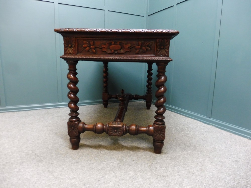 19TH CENTURY CARVED OAK DESK USED IN TV SERIES GENTLEMAN JACK View XIII