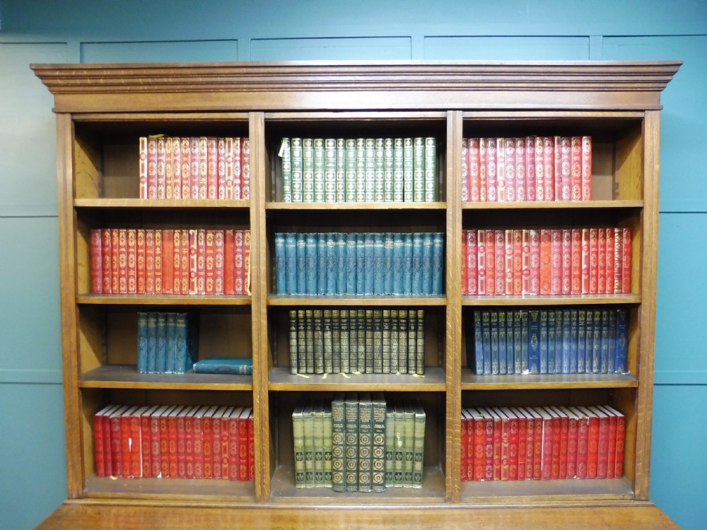 LARGE ANTIQUE OAK OPEN TOP BOOKCASE View VI
