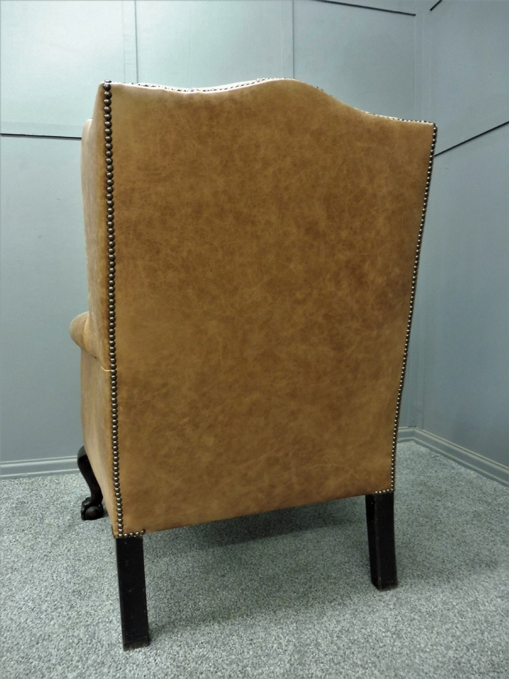 LEATHER WING ARMCHAIR CIRCA 1900 View VI