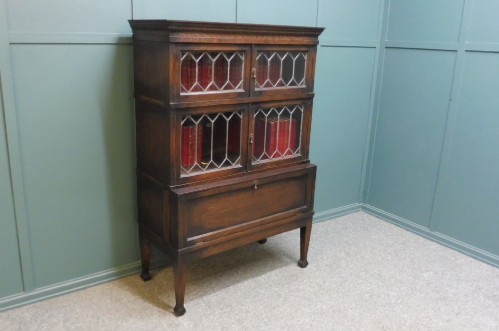 OAK LAWYERS BOOKCASE 