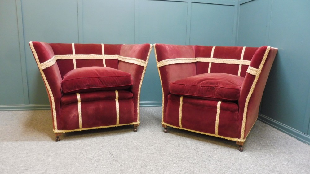 A PAIR OF ART DECO KNOLL ARMCHAIRS