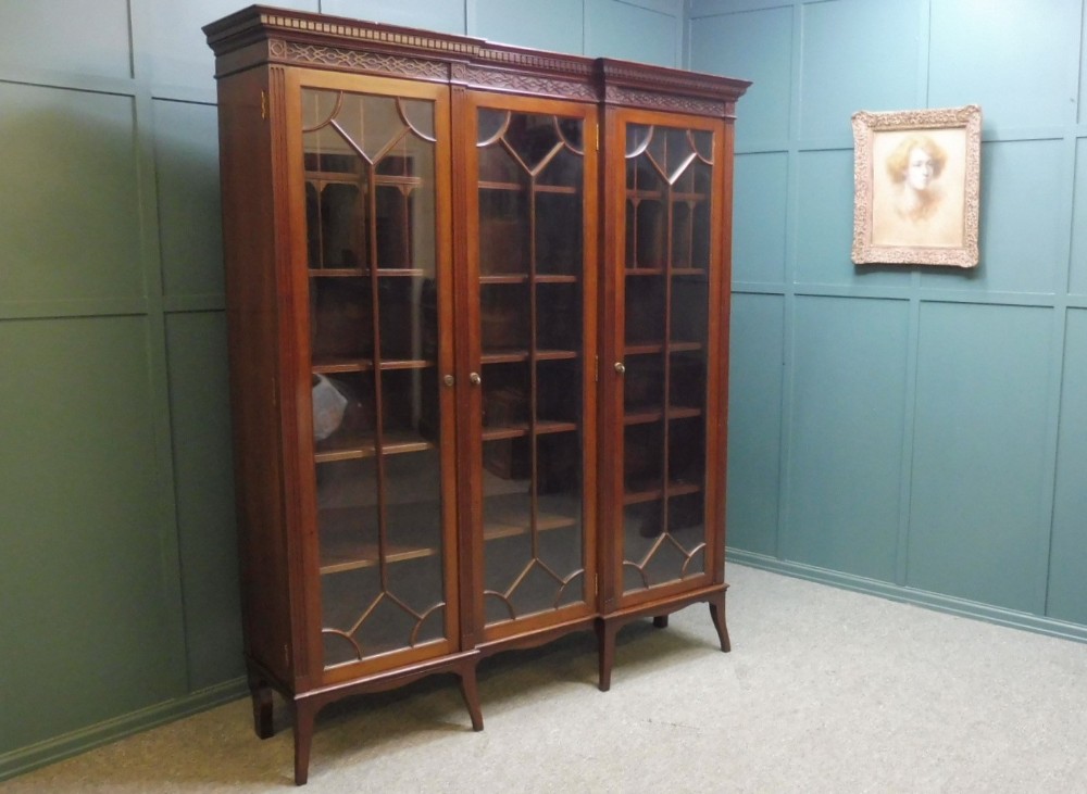TALL ELEGANT EDWARDIAN BOOKCASE