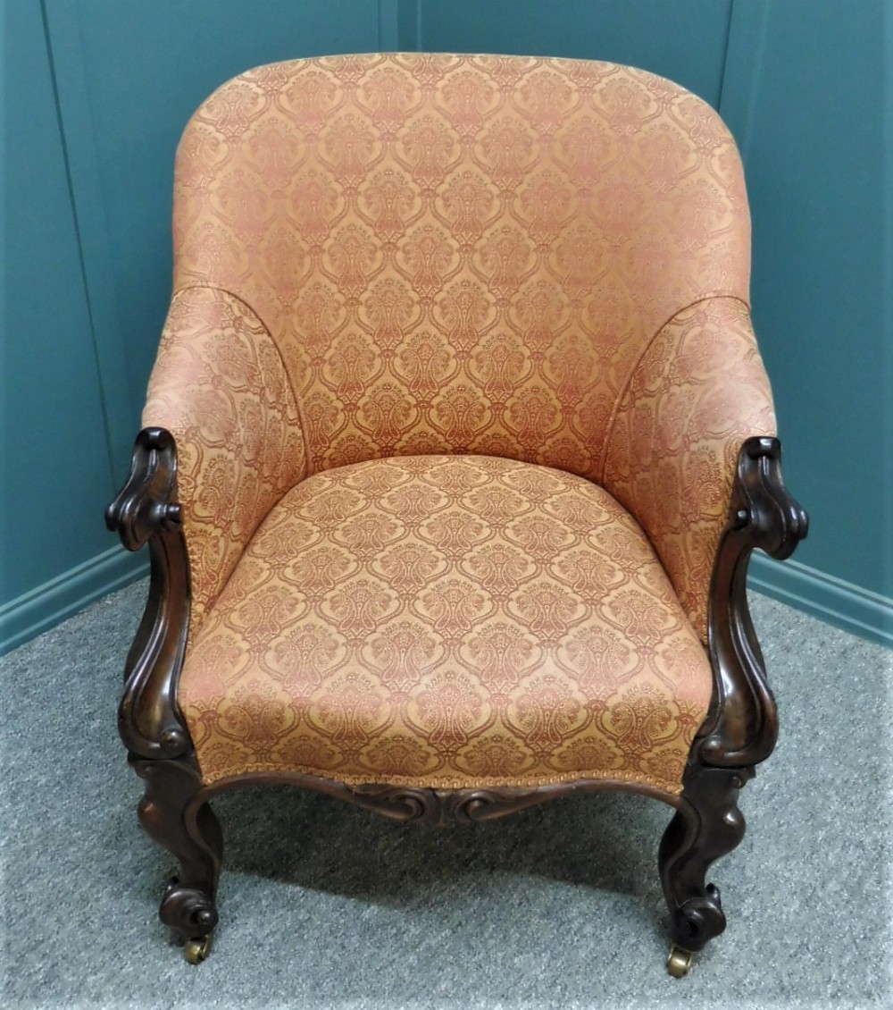 19th CENTURY ROSEWOOD ARMCHAIR