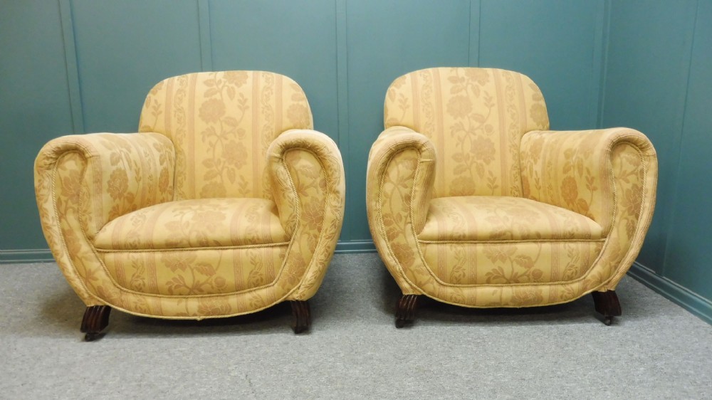 PAIR OF ART DECO ARMCHAIRS