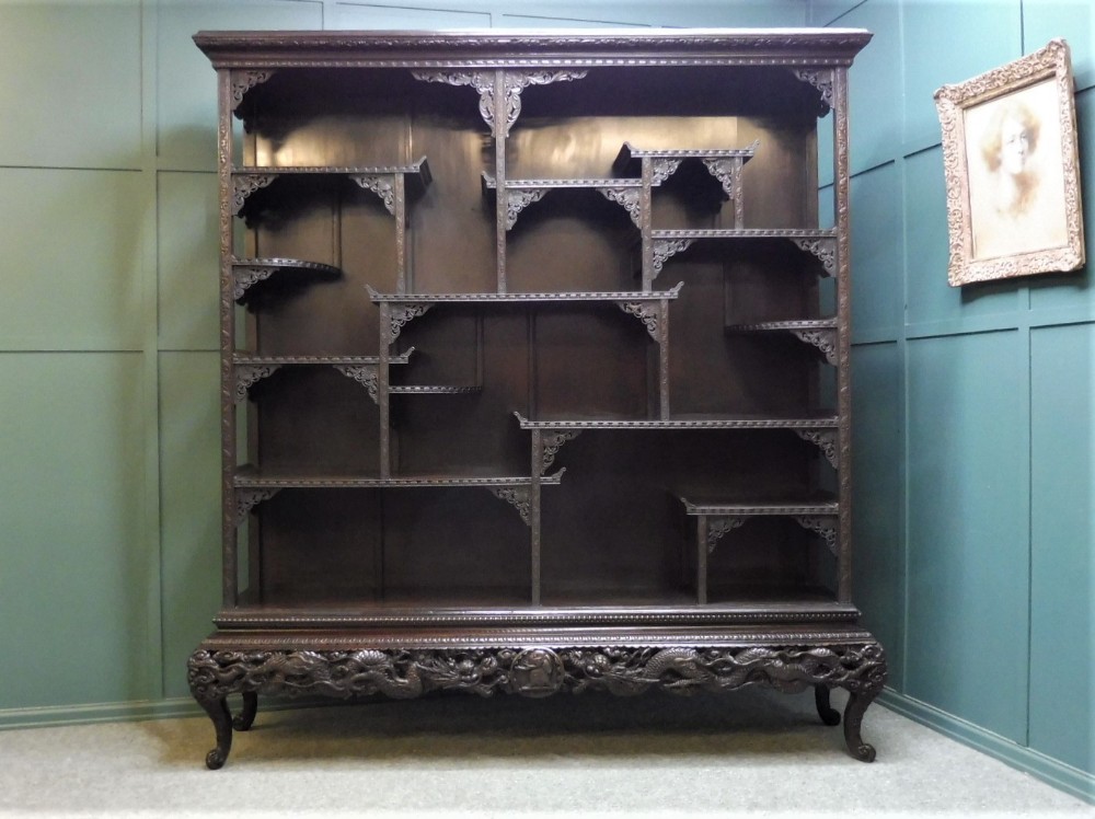 LARGE CHINESE QING DYNASTY DISPLAY CABINET/BOOKCASE