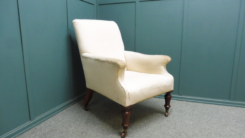 19TH CENTURY LIBRARY ARMCHAIR