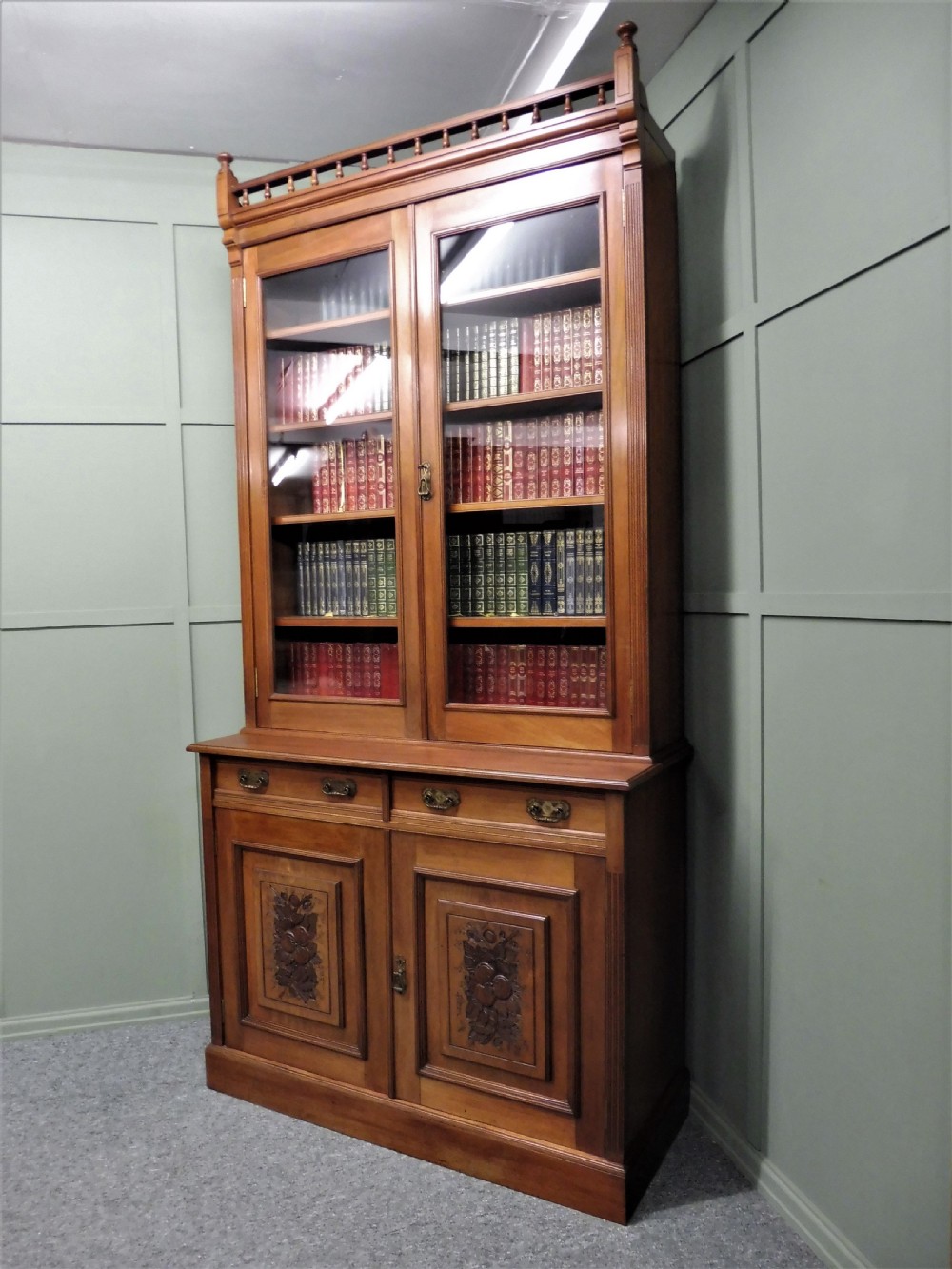 VICTORIAN WALNUT BOOKCASE View II