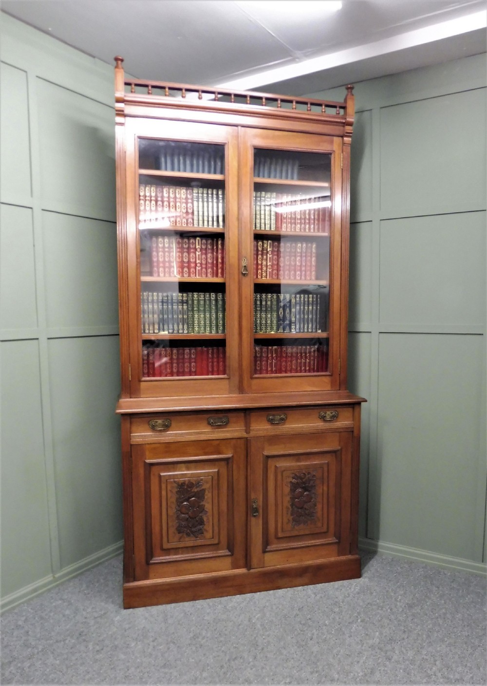 VICTORIAN WALNUT BOOKCASE View X