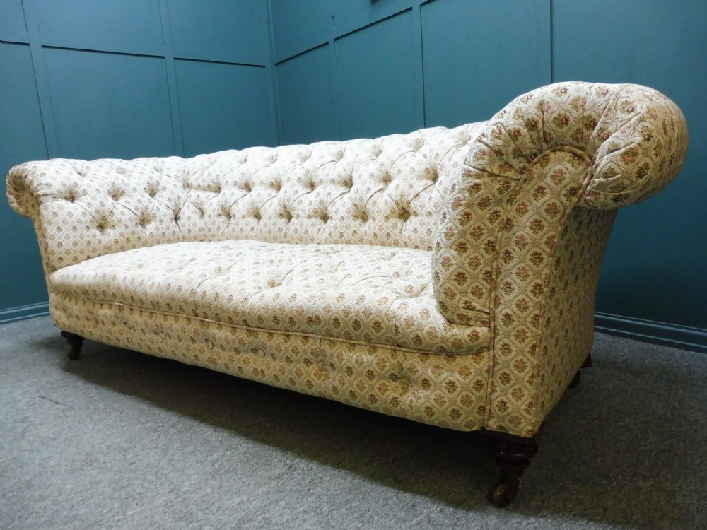 ANTIQUE VICTORIAN CHESTERFIELD SOFA View XII