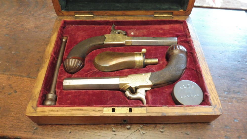 FINE PAIR OF CASED PISTOLS BY BENTLEY LIVERPOOL