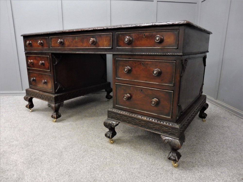 19TH CENTURY MAHOGANY DESK View VI