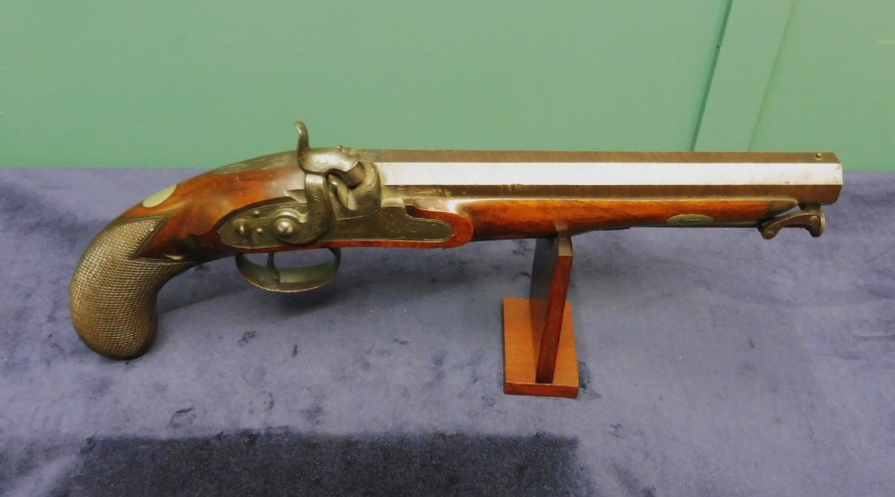 EARLY 19TH CENTURY GENTLEMANS PERCUSSION COAT PISTOL