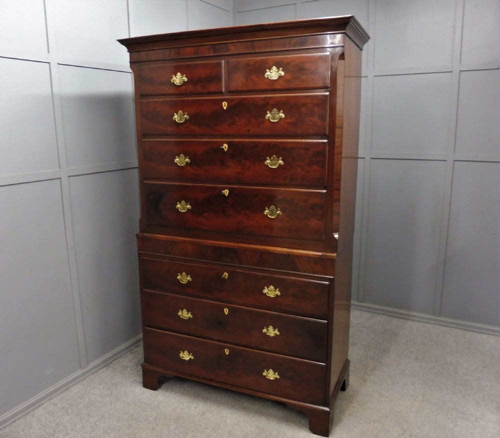 19th CENTURY MAHOGANY CHEST ON CHEST/TALLBOY View VIII