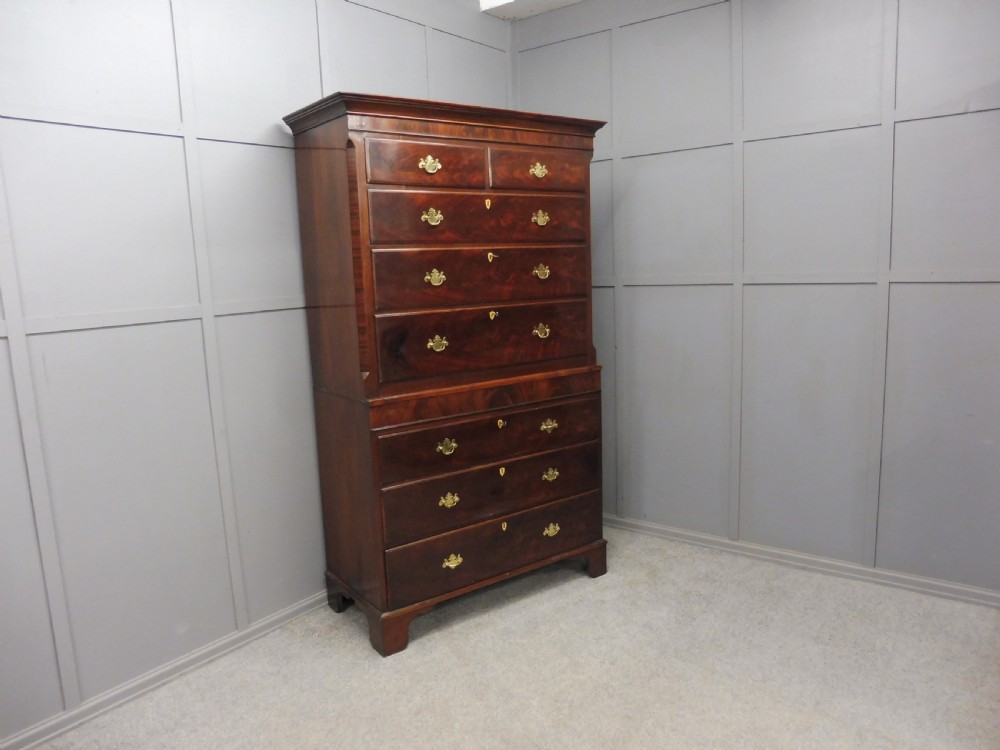 19th CENTURY MAHOGANY CHEST ON CHEST/TALLBOY View XIII