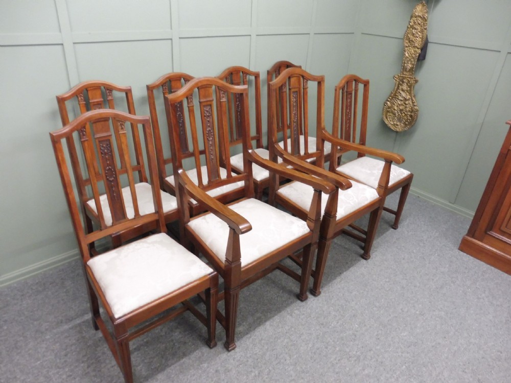 SET OF 8 EDWARDIAN MAHOGANY CHAIRS View II