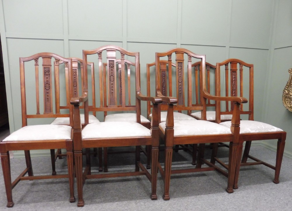 SET OF 8 EDWARDIAN MAHOGANY CHAIRS View IV