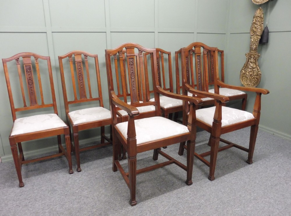 SET OF 8 EDWARDIAN MAHOGANY CHAIRS View V