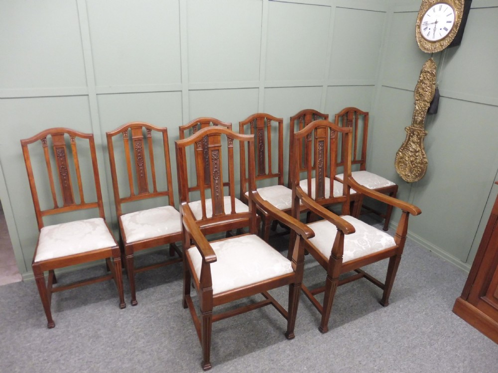 SET OF 8 EDWARDIAN MAHOGANY CHAIRS View VI