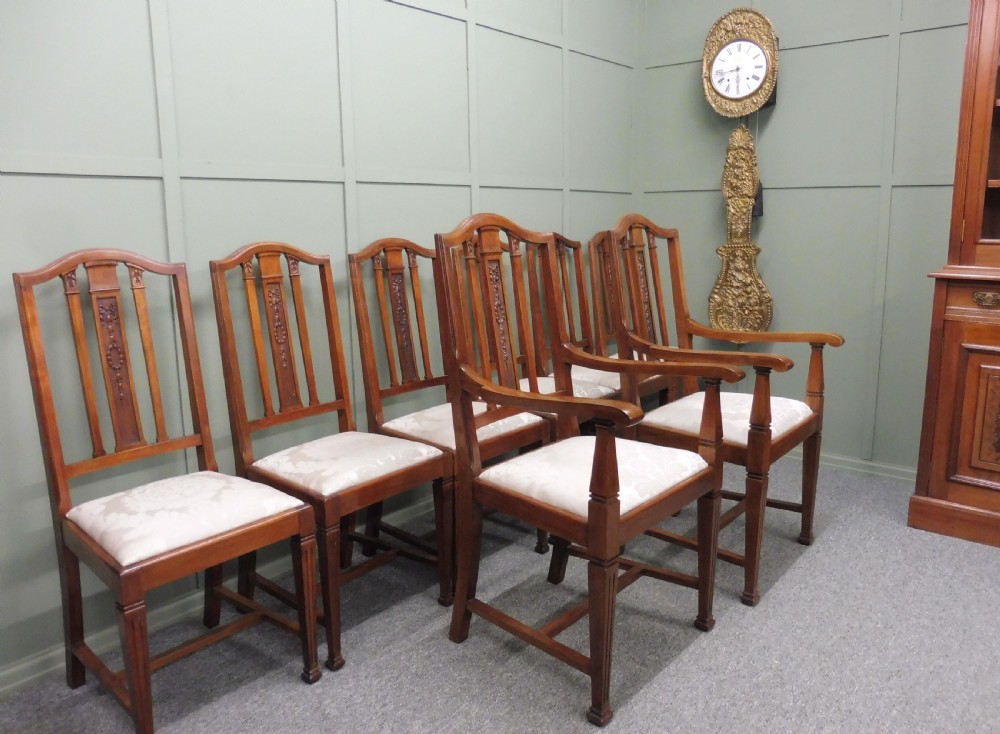 SET OF 8 EDWARDIAN MAHOGANY CHAIRS View VII