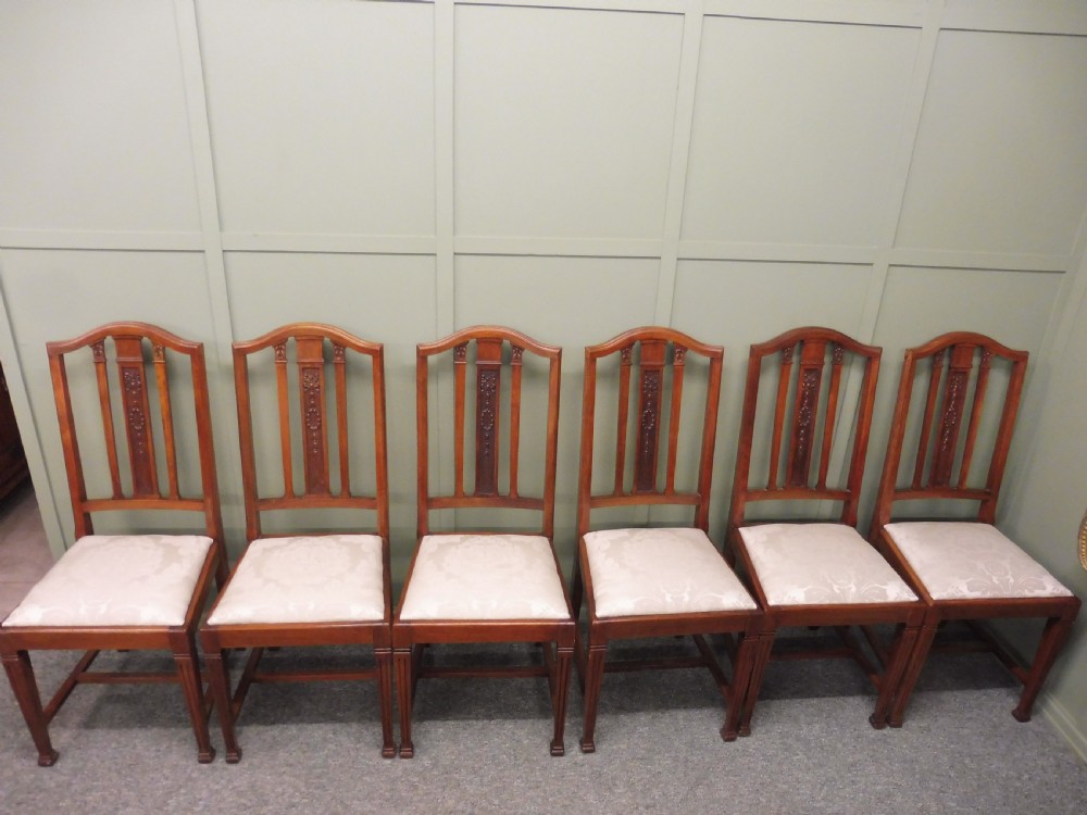 SET OF 8 EDWARDIAN MAHOGANY CHAIRS View VIII