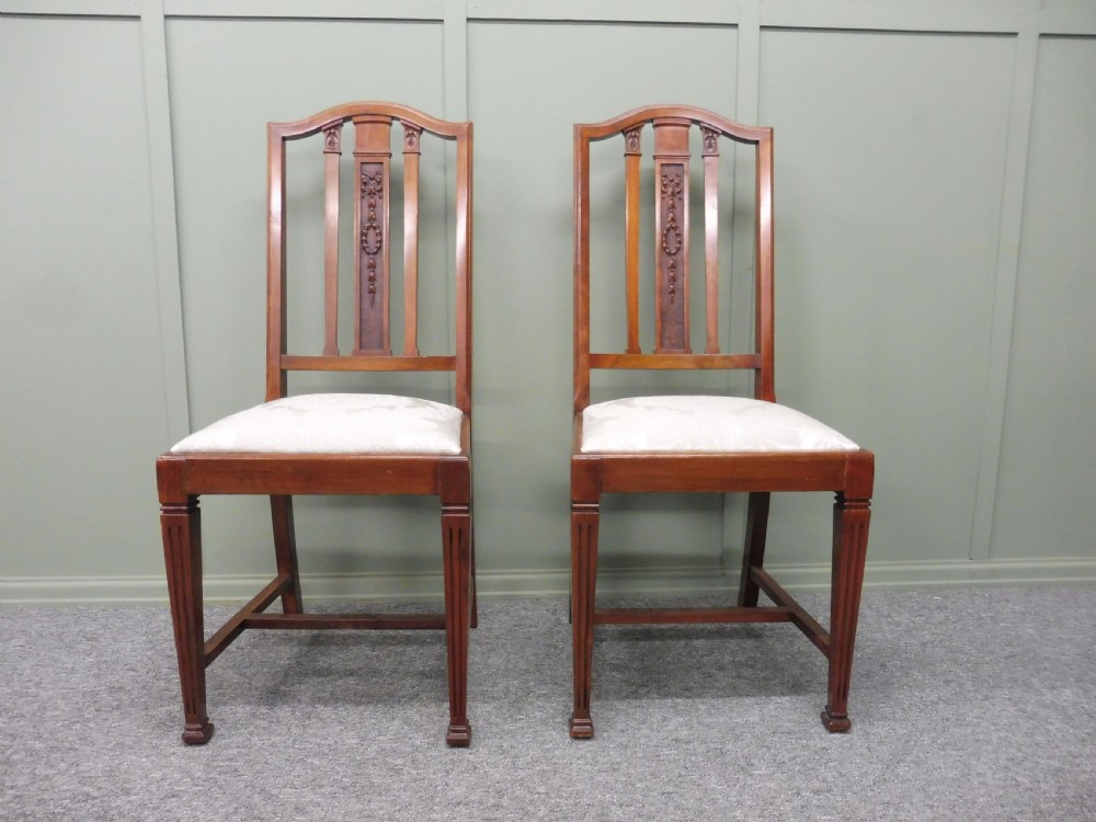 SET OF 8 EDWARDIAN MAHOGANY CHAIRS View IX