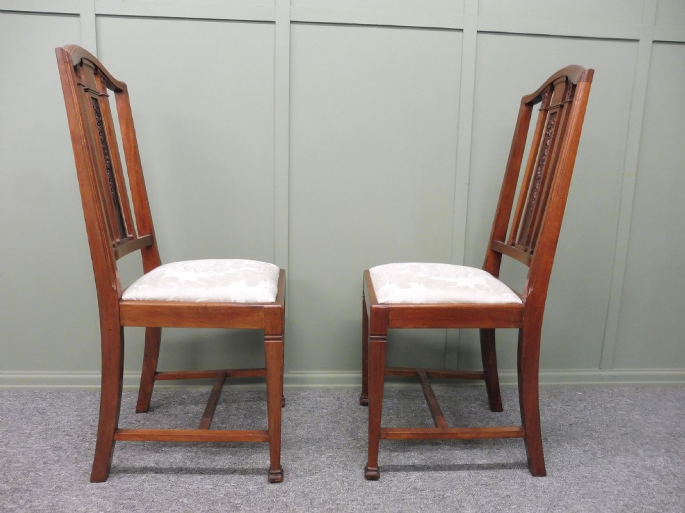 SET OF 8 EDWARDIAN MAHOGANY CHAIRS View X