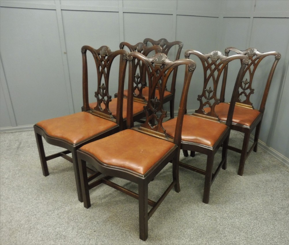 6 VICTORIAN MAHOGANY DINING CHAIRS View II