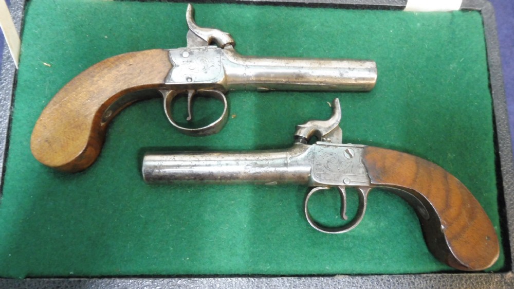 PAIR OF 19TH CENTURY PERCUSSION PISTOLS