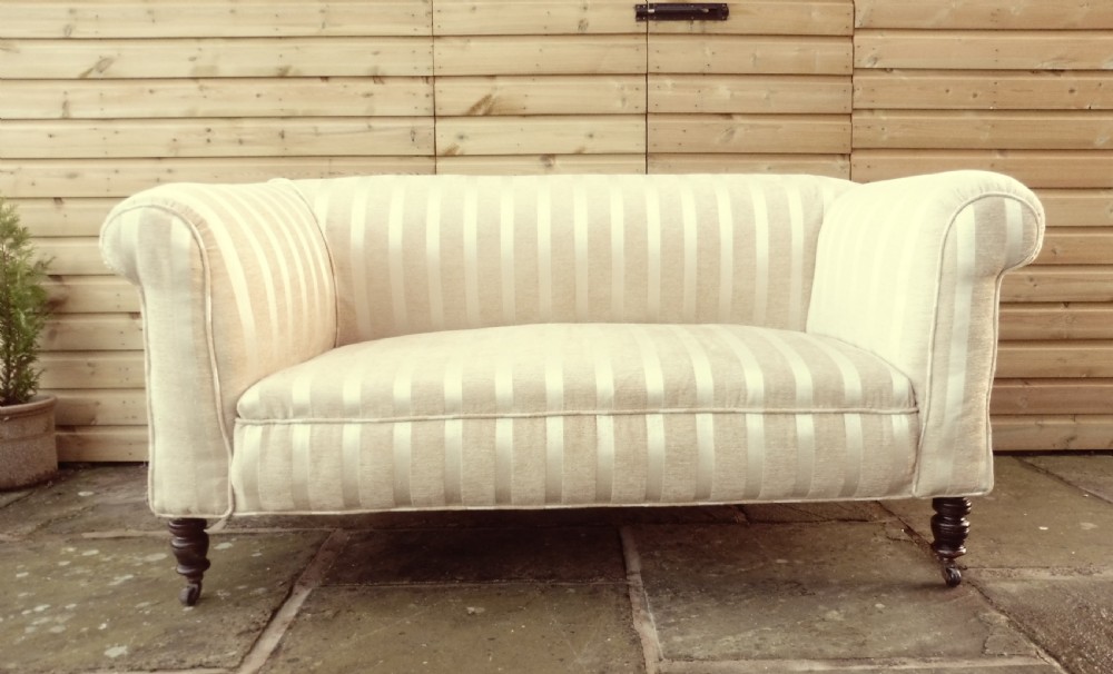 ANTIQUE CHESTERFIELD DROP ARM SOFA