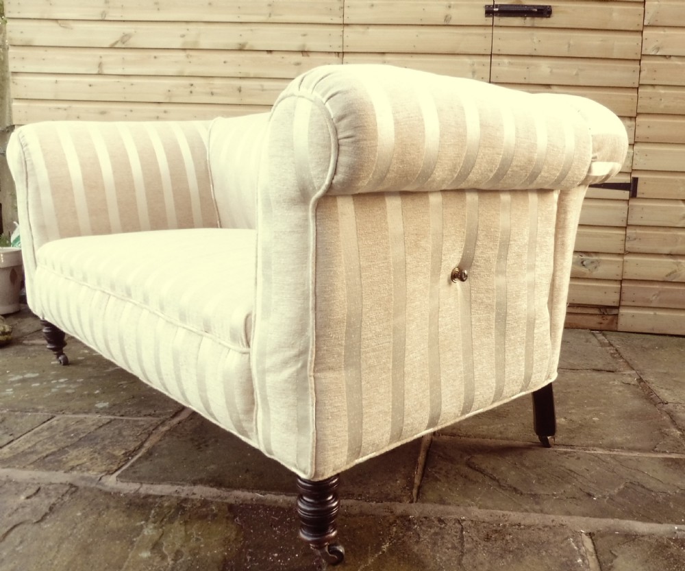 ANTIQUE CHESTERFIELD DROP ARM SOFA View VII