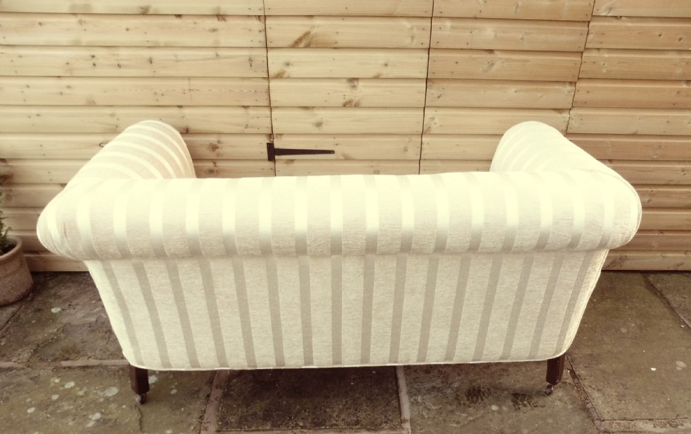 ANTIQUE CHESTERFIELD DROP ARM SOFA View IX