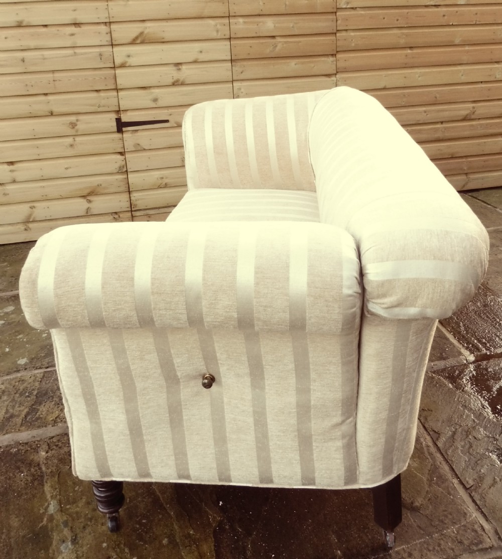 ANTIQUE CHESTERFIELD DROP ARM SOFA View X