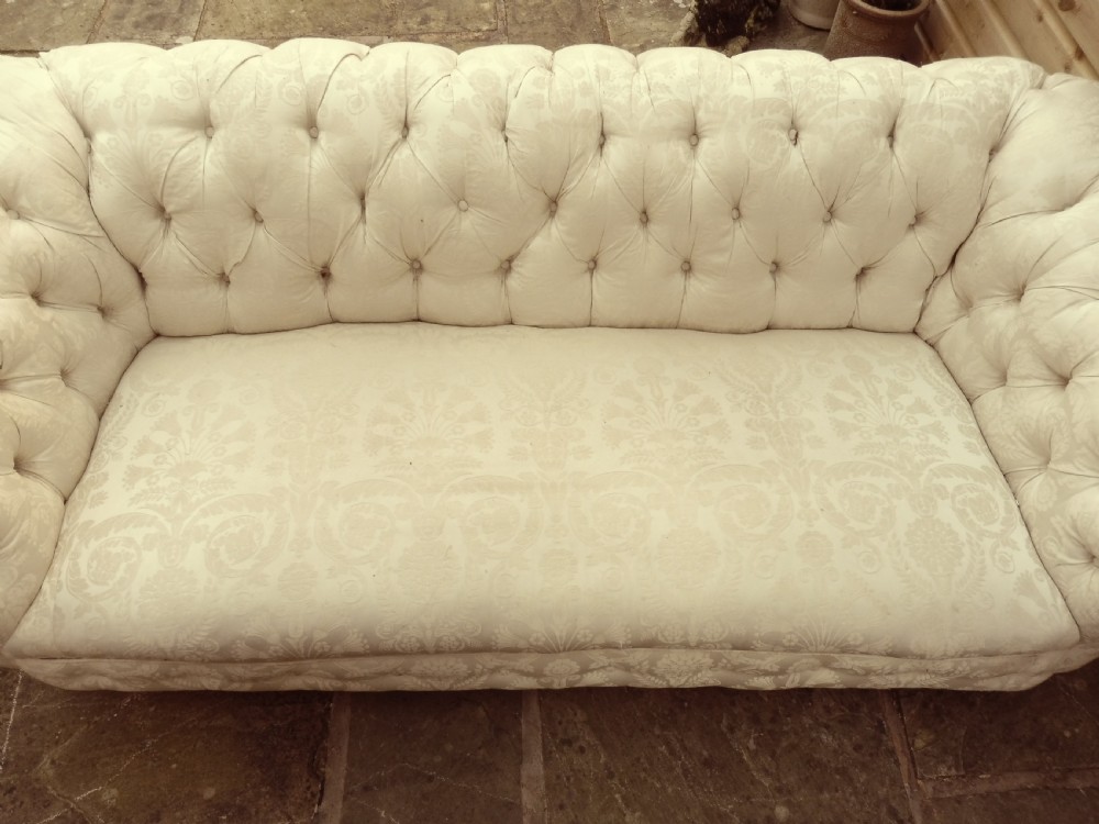 LARGE VICTORIAN CHESTERFIELD SOFA View X