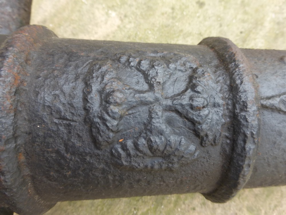 19TH CENTURY CAST IRON SIGNAL CANNON  View V