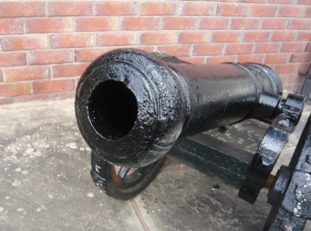19TH CENTURY SIGNAL OR CEREMONIAL CAST IRON CANNON View XII