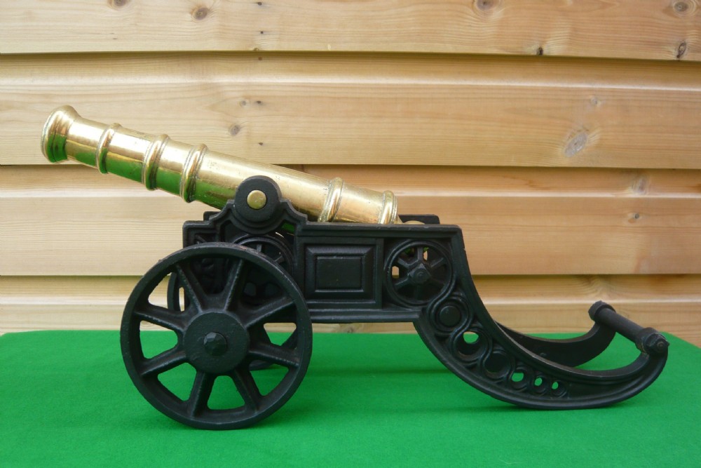 BRASS AND CAST IRON MODEL CANNON View II