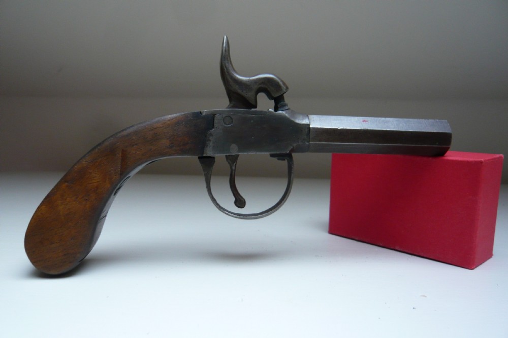 19TH CENTURY ANTIQUE PERCUSSION POCKET PISTOL