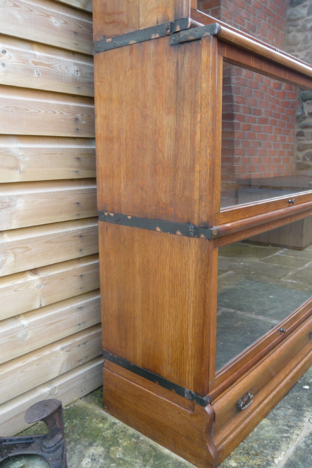 LARGE OAK GLOBE WERNICKE BOOKCASE View VII