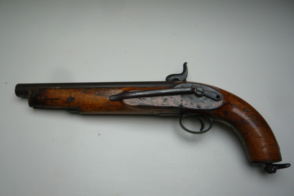 19TH CENTURY ANTIQUE MILITARY PERCUSSION PISTOL View III