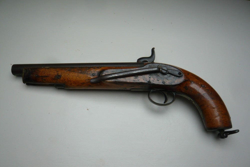 19TH CENTURY ANTIQUE MILITARY PERCUSSION PISTOL View V
